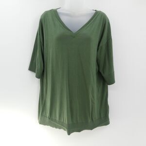 COS Green V-Neck Sweater